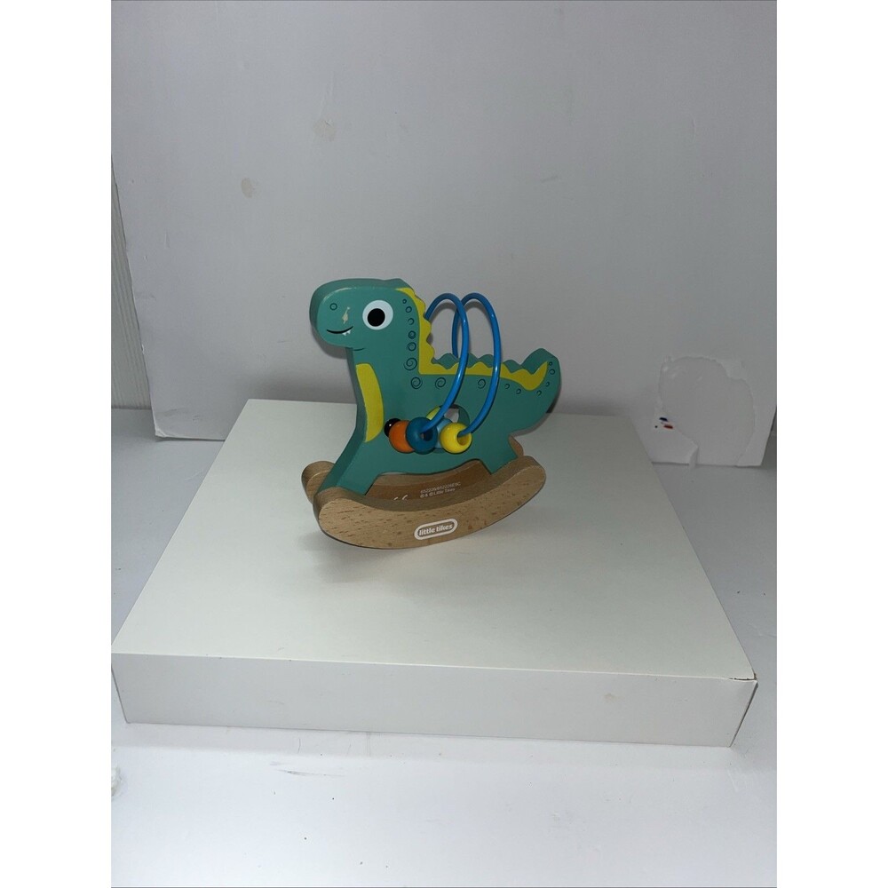 LITTLE TIKES Wooden Critters Dino Busy Beads Baby Toy 12m+ Rocking Dinosaur